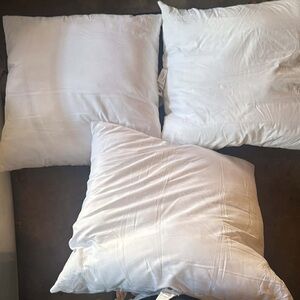 Set of 3 White Home Bedding Plush Throw Pillow - Soft Support